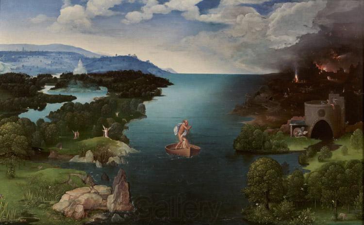 PATENIER, Joachim Landscape with Charon's Bark (mk08) Norge oil painting art